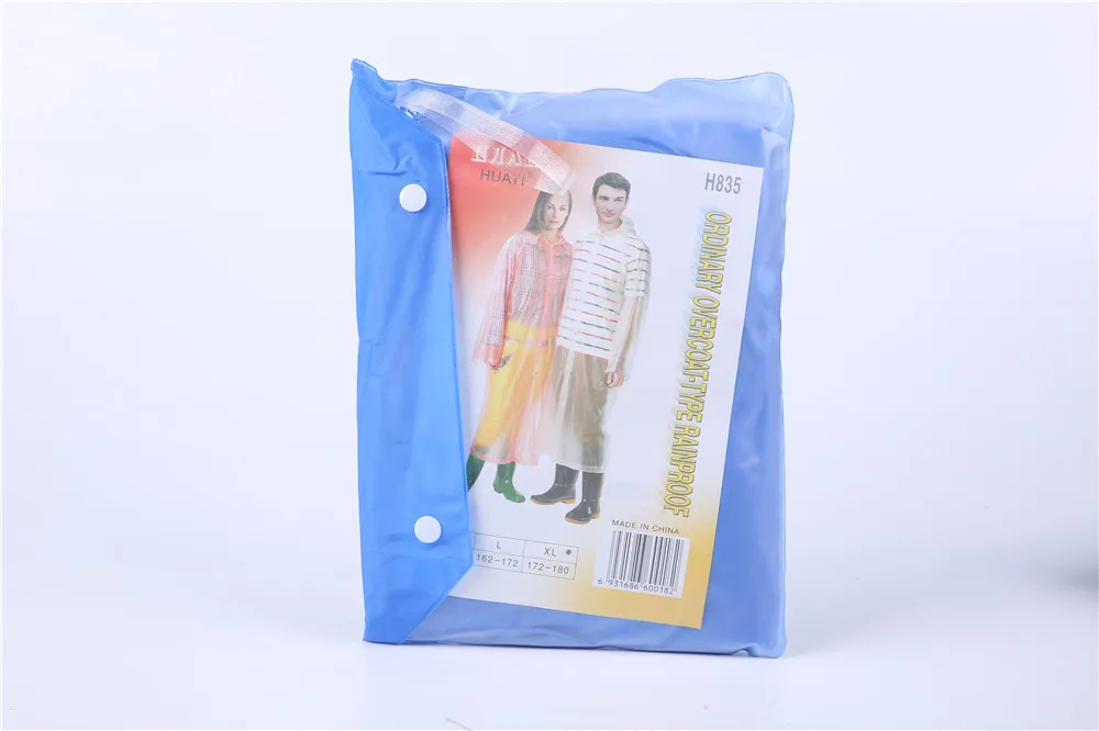cheap PVC long raincoat waterproof custom full body adult rain coat