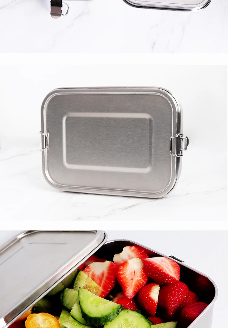 1200ml Stainless Steel Food Container Eco Lunch Box With Air Tight Lid