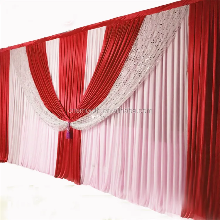 Professional Wholesale Cheap white wedding backdrop curtains for sale