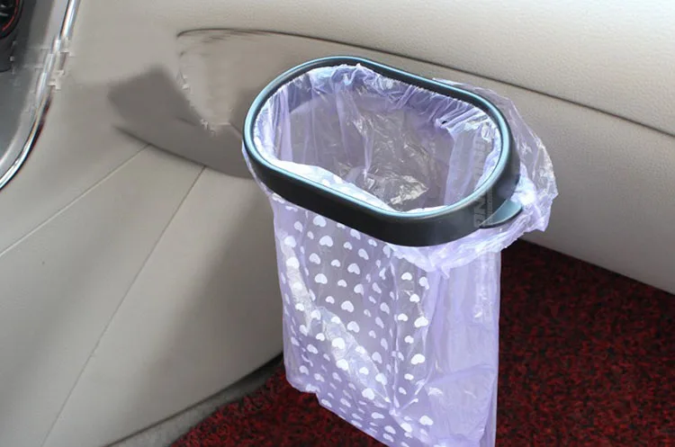 Bag Rack Plastic Cars Trash Bag Holder Car Frame Waste Portable Garbage Bags 