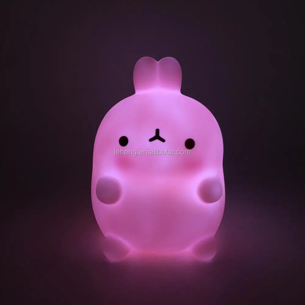 中国メーカー Led ピンク 3d Molong ウサギのバッテリー駆動の Pvc ベビー夜の光のおもちゃ Buy 赤ちゃんの夜の光 ピンク Pvc 夜の光 バッテリ駆動のおもちゃ Product On Alibaba Com