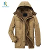 Woodland winter men dropship snow cap hunting parka fur thermal sherpa fob jacket