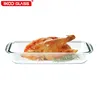 bakeware bake glass tray borosilicate heat resistant glass pan