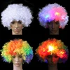 Multi-colors Dancing Party LED Products Led Wild-Curl Up Wig Different Colors Party Wigs Available