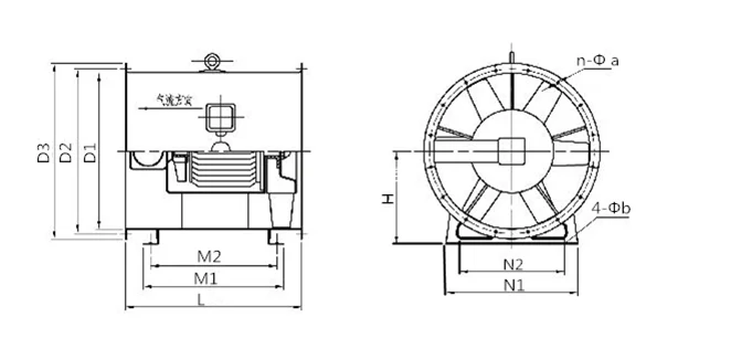 Ventilation Axial Air Fan, 380 V, Electric - detail 2
