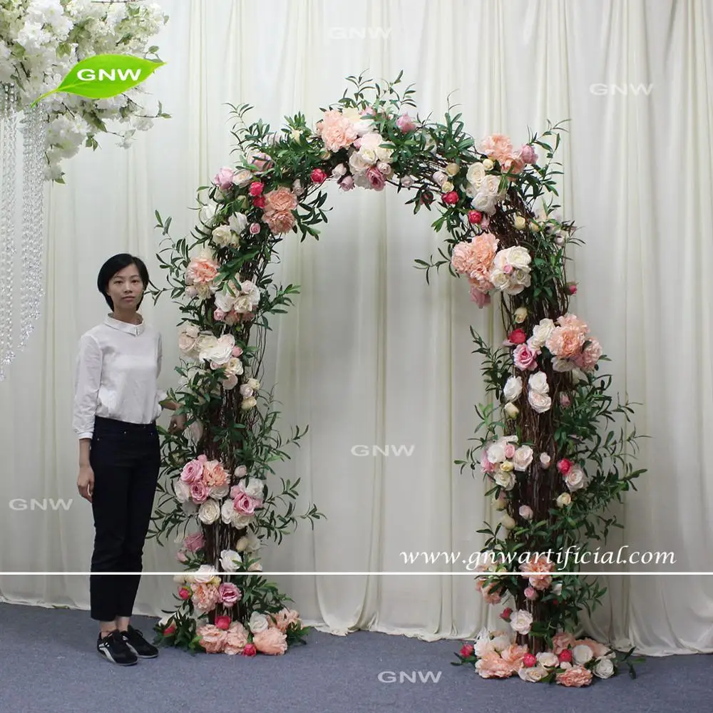 Gnw Metal Flower Garden Arch Wedding Stage Backdrop Decoration Wedding Flower Arch Buy Wedding Flower Arch Decoration Artificial Flower Arch Flower Arch Wedding Product On Alibaba Com