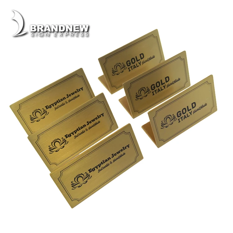 Very Popular Wholesale Brass 3d Small Metal Table Sign For The Ordering