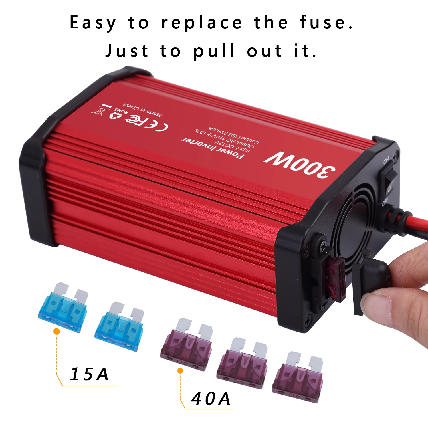Top Supplier 300w 120v240v Dc To Ac Car Power Inverter With Dual Usb 5v 4.8a Auto Buy 300w