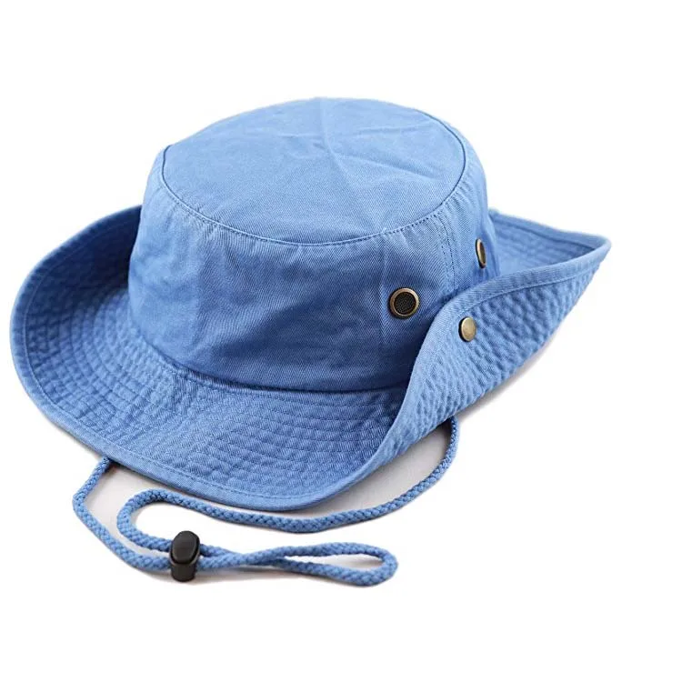 frayed denim bucket hat