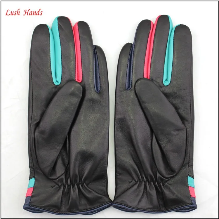 Merry christmas and new year girl and ladies gift leather gloves