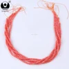 Smooth dyed semi precious stone beads loose beads pink coral beads