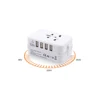 Mini electrical plug and socket with 4 port usb wall adapter