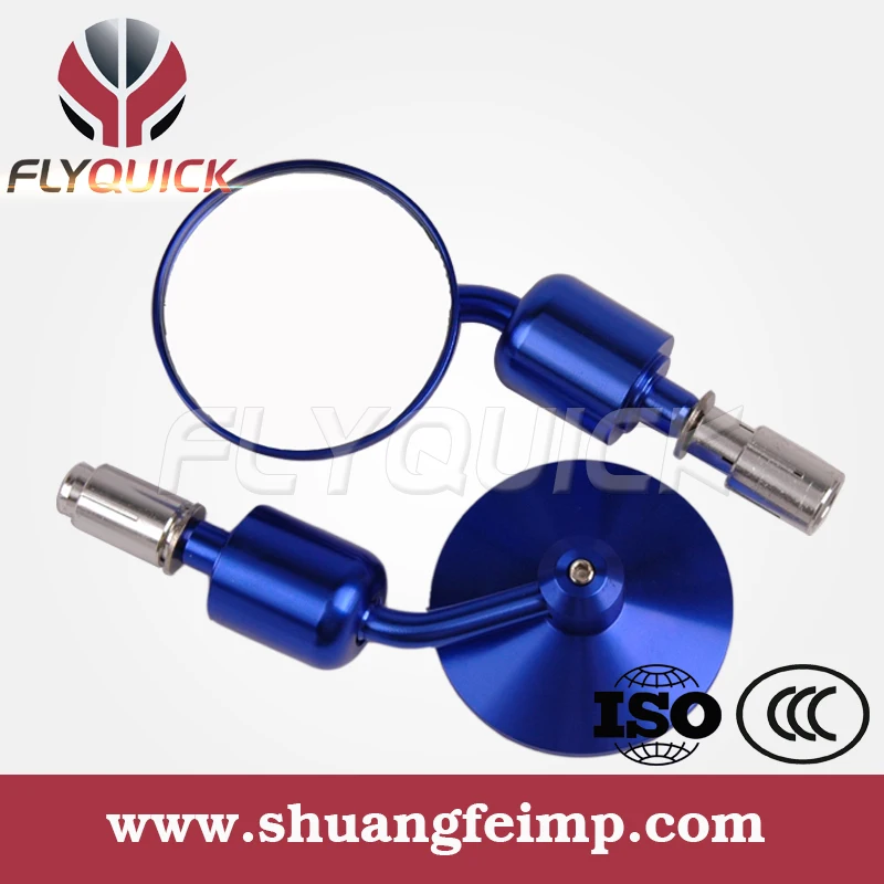 sf-010 blue cnc bar end mirror
