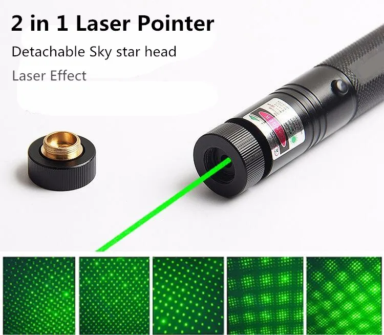 NEW 303 Green Laser Pointer 532nm 5mW Laser Pointer Pen Powerful Burning Match Adjustable Focal Length With Starry Head 16.jpg