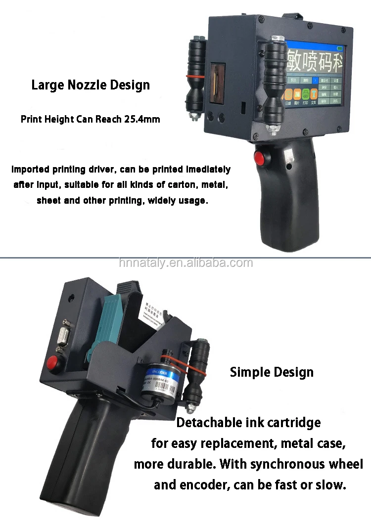 Nataly T3 Handheld Inkjet Qr Code Printer On Wood