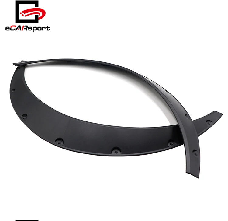 Universal Black 4 Pcs Fender Flares Arch Wheel Eyebrow Protector