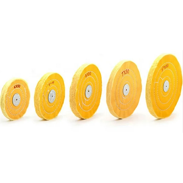 Spiral sewn buffing wheels for polishing
