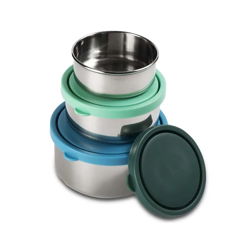 3sets Stainless Steel Lunch Box,18/8 Food Container For Kids,Food