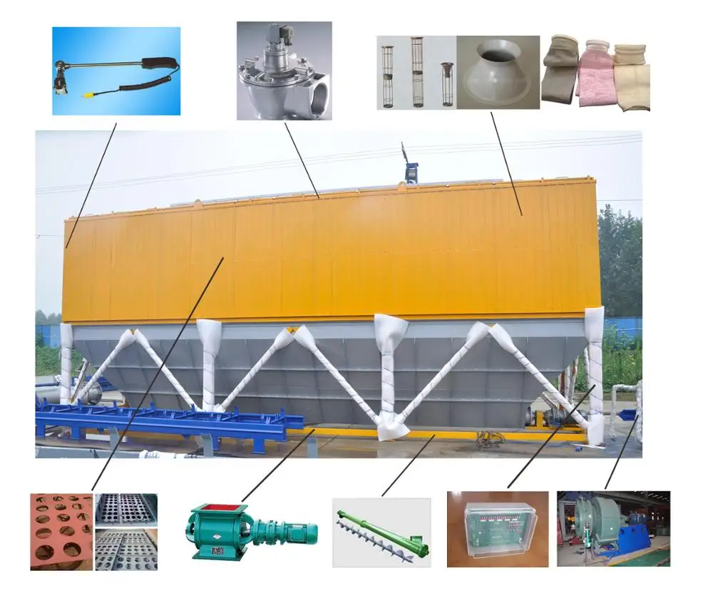 Industrial bag house dust collector for asphalt mixing plant