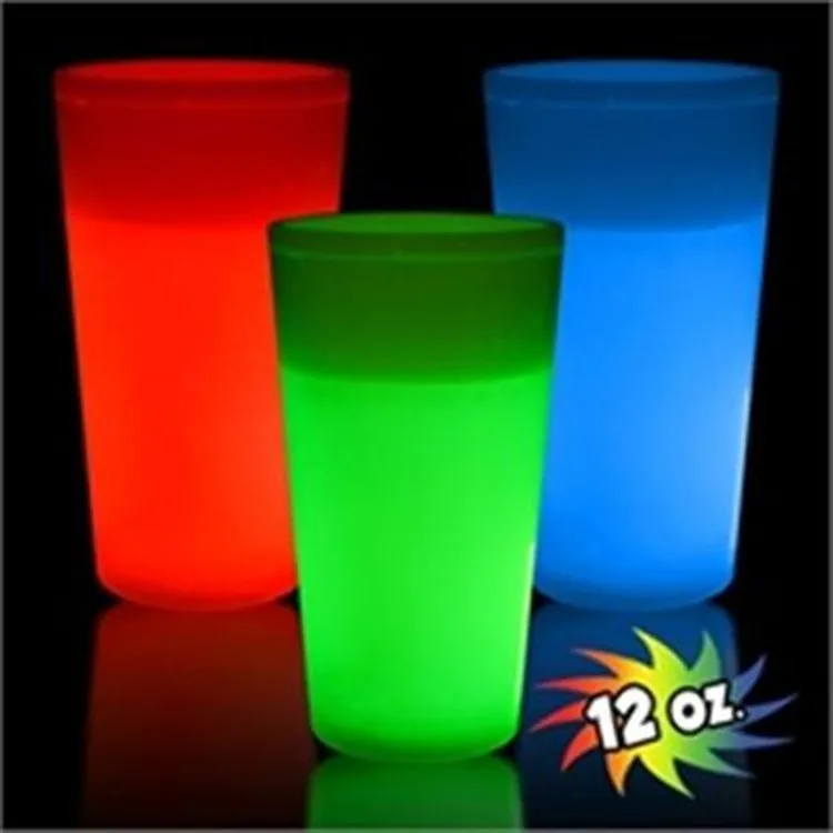 12oz Plastic Pp Events Glow Logo Printing Glow In The Dark Cup Buy