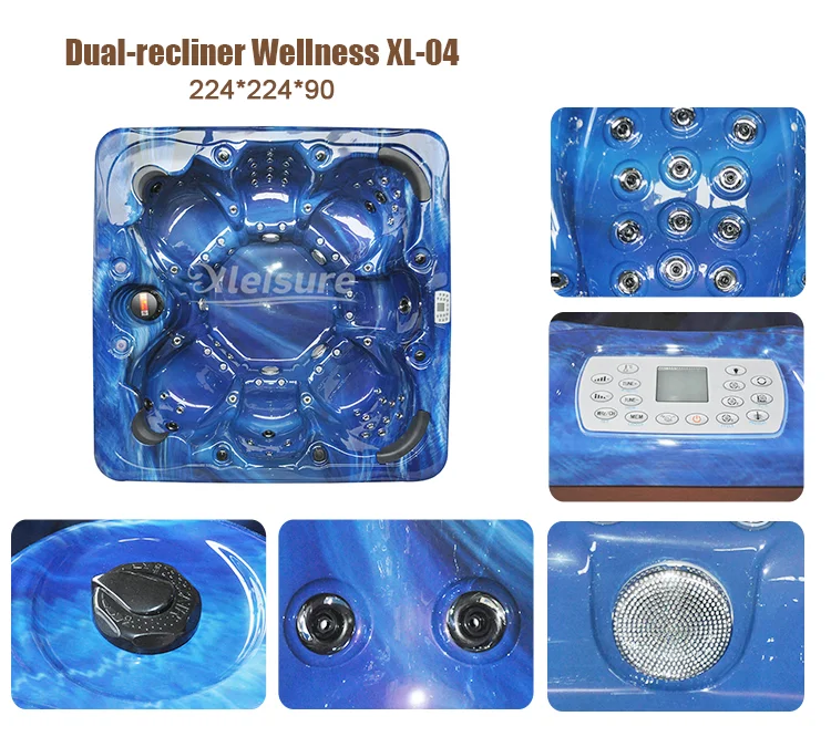 2 Person Reclining Seats Inflatable Hot Tub For Indoor And Outdoor