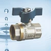 4 Inch Spring Return 3 Way Long Stem Thread Brass Body Ball Valve With Long Handle