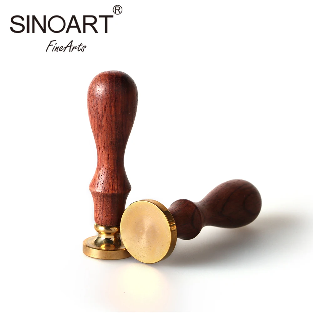 Sinoart Customized Art Wooden Handle Wax Sealing Stamp For Studio