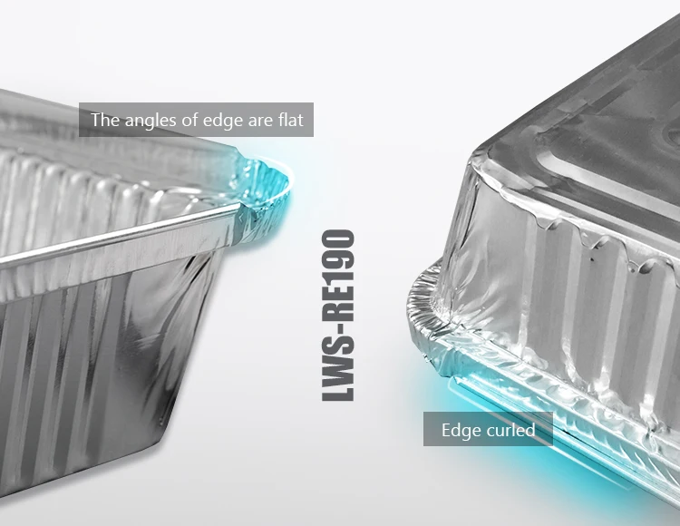 Disposable Aluminum Foil Container With Lid Deep Aluminum Foil Tray
