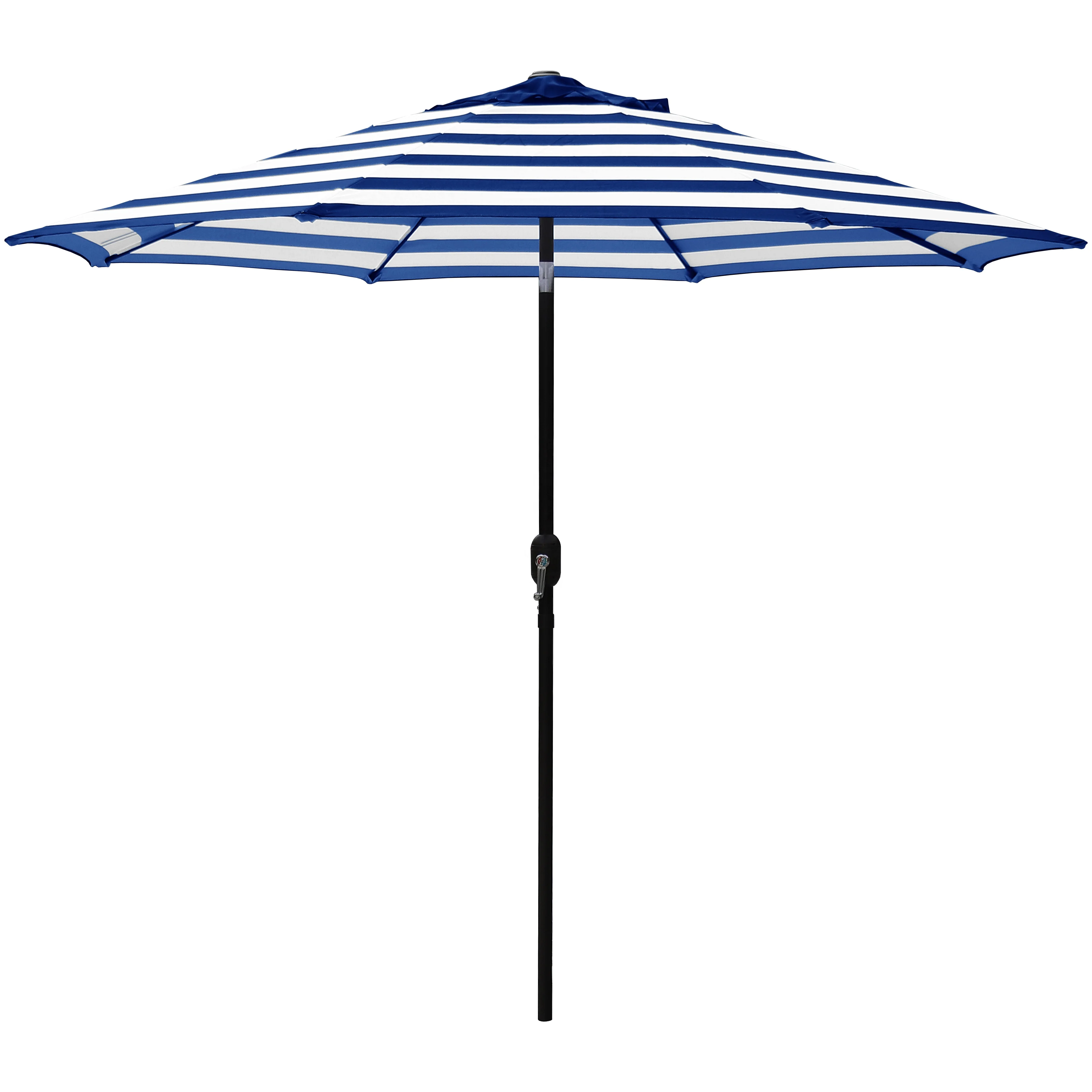 Customized Design Aluminum Frame Stripe Outdoor Umbrella Large Patio Style Garden Use Umbrellas
