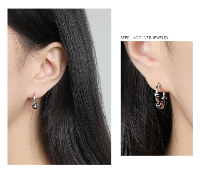 925 sterling silver hoop earring