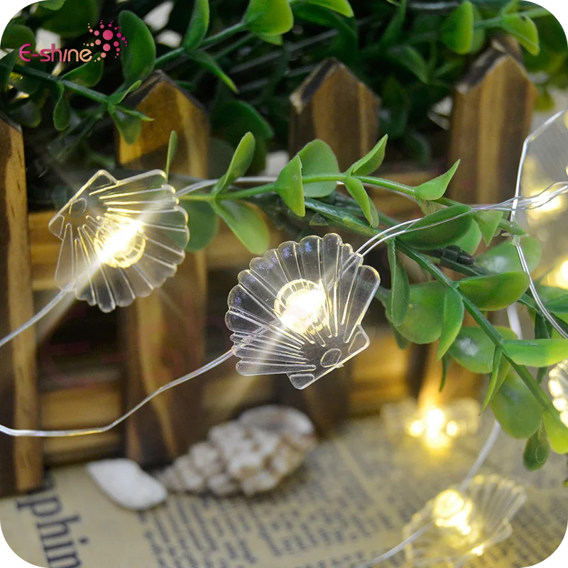 Coastal Seashells String Lights 10 Led Lights Indoor Outdoor Decoration Buy Coastal Seashells