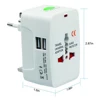All in One Universal International Plug Adapter 2 USB Port World Travel AC Power Charger Adaptor with AU US UK EU converter Plug