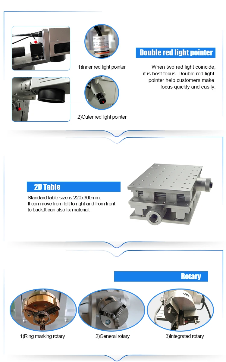 20w/30w/50w/70w/100w white/black/color fiber laser marking machine price /fiber laser engraver/laser marker on metal
