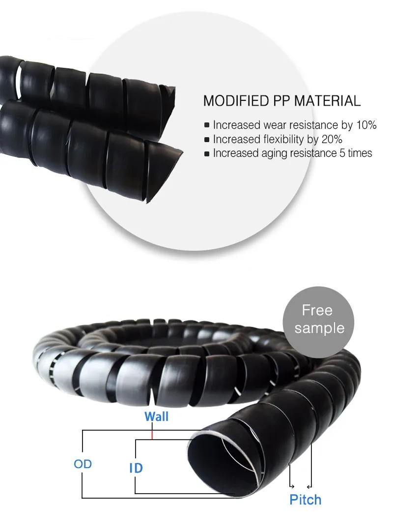 Hydraulic Hose Protective Cover Spiral Guard High Quality Spiral Wrap Protection Guard/sleeve