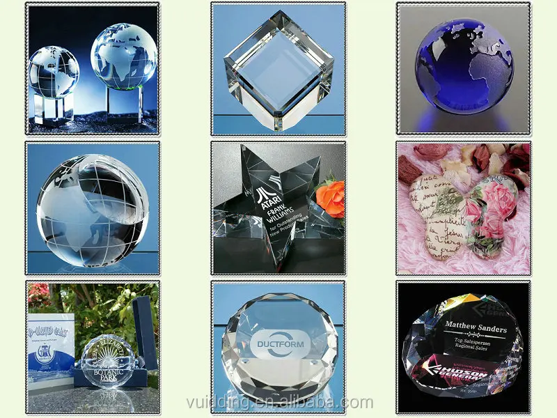 Diamond Cut Crystal Stock Blank Paper Weight for Fast Delivery