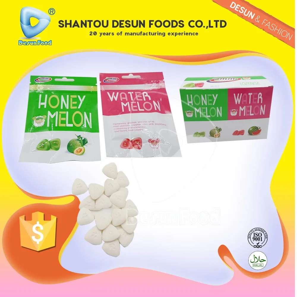 Natural Color Honey Melon Water Melon Flavor Compressed Candy Lozenge Buy
