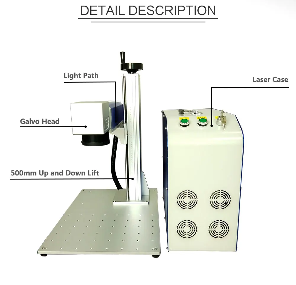 20w fiber laser marking machine jewelry metal laser engraving machine  for stainless steel metal lase