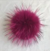 Source manufacturers supply high quality colorful true raccoon fur balls