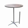 36" plywood round cocktail table with clear coated finished top
