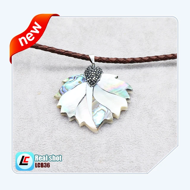 design fashion pendant handwork real seashell jewelry necklace