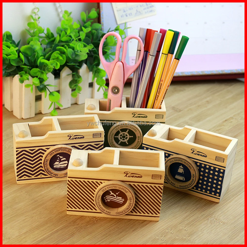 Venta al por mayor porta lapiceros de madera-Compre online los mejores