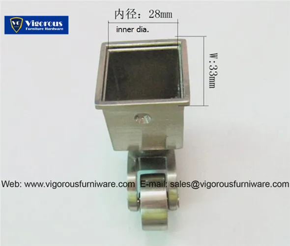 Silver Metal Casters Square Cup Caster For Sofa Legs Nickel Plating Cw