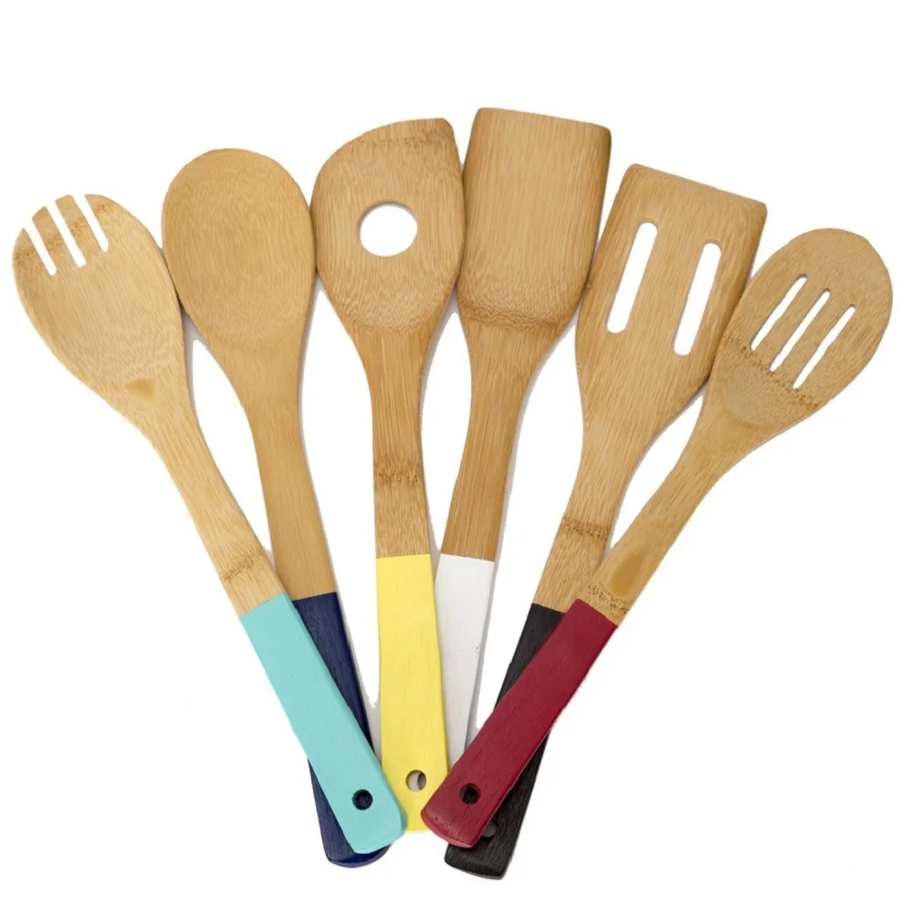 5 Pcs Coloré Plastique Cuillères Set Ustensiles de Cuisine Cuisson Baking Tool