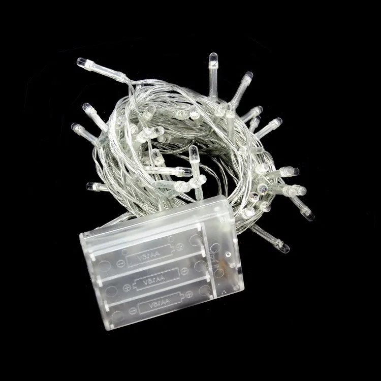 50leds 6.9m Flashing Rgb Color Led Christmas Light String;with Battery Box(no Battery Included