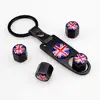 Accessories Mini 4pcs Tire Valve Stem Caps +Keychain Set Wheel Tire Valve Cap