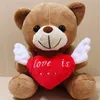 Cheap valentine 's day gift plush LED light toy custom cute soft stuffed plush teddy bear LED toy