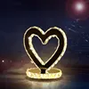 Modern American Table Lamps Bedroom Bed Side Desk Lamp Crystal Luxury Romantic Antique Brass Table Lamp Heart Shape Night Lights