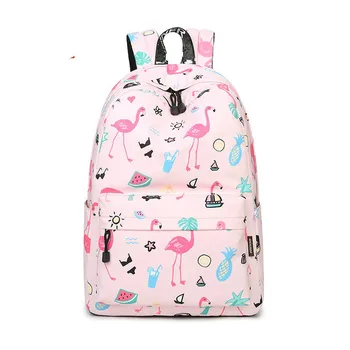 flamingo school bag