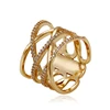 14160 Wholesale royal stylish ladies jewelry hollow shaped zircon channel set finger ring
