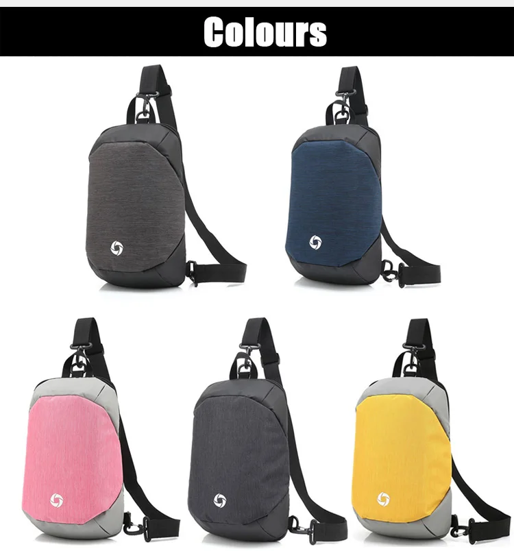 Multi-functional Waterproof Leisure Anti-thief Crossbody Sling Sports Shoulder Chest Satchel Bag for Teenager